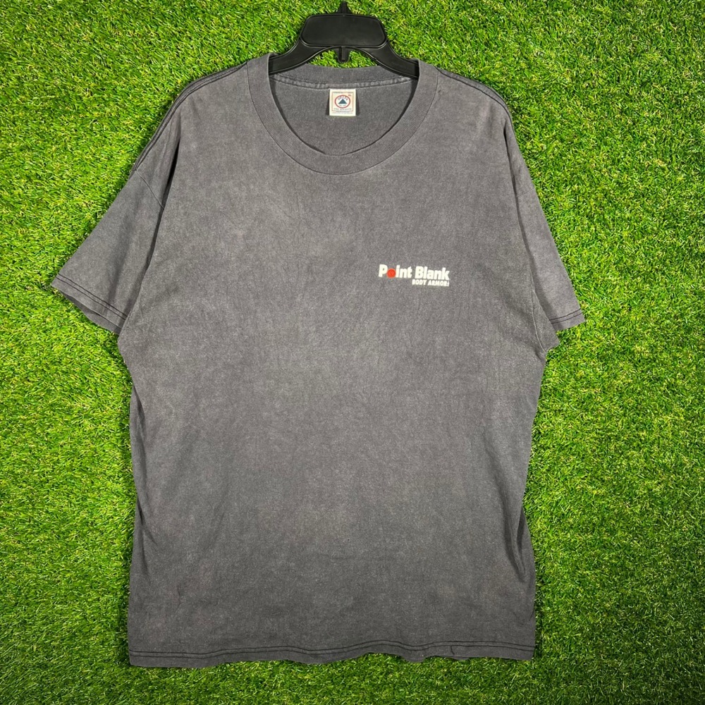 Vintage Delta Point Blank Body Armor Diamondlite Series T-Shirt XL Faded Black